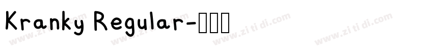 Kranky Regular字体转换
